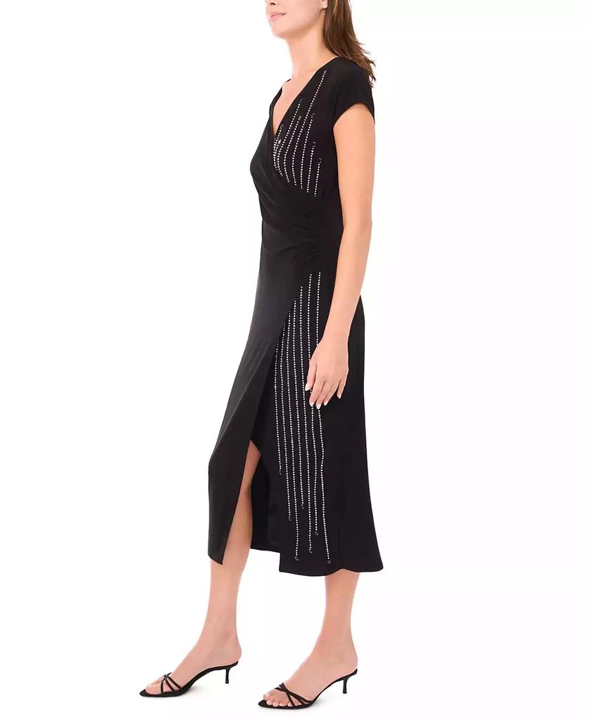slim fit dress slacks Ysabela Short Sleeve Pleated Fit Midi Fit and Flare