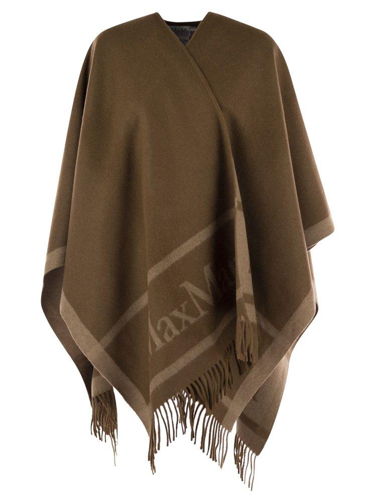 Max Mara Max Mara Logo Detailed Fringed Cape