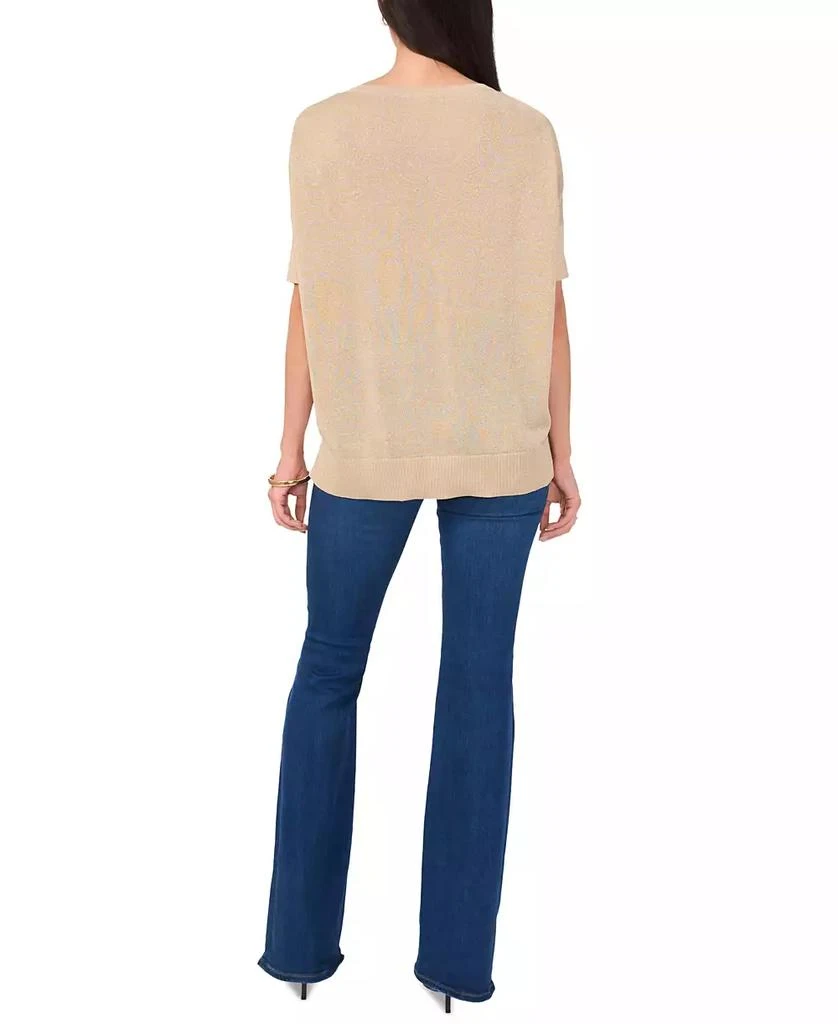 Vince Camuto Women's Metallic Crewneck 3/4-Sleeve Sweater 4