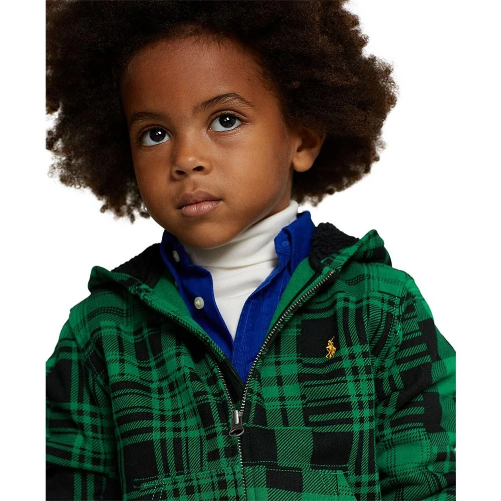 Polo Ralph Lauren Toddler and Little Boys Plaid Fleece Full-Zip Hoodie 3