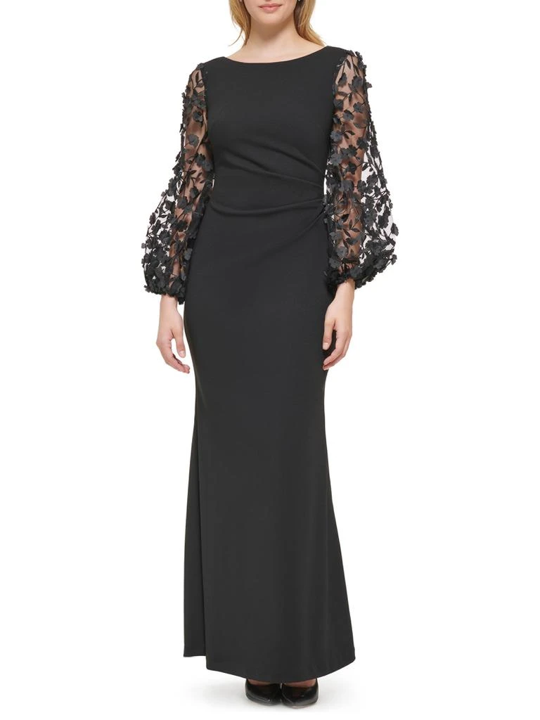 Shop Balloon-Sleeve Crepe Gown with Floral Mesh on Sale at BeyondStyle   Get 51% Off Balloon-Sleeve Crepe Gown with Floral Mesh with Limited-Time  Flash Deals, Exclusive Discounts, and Special Offers. Enjoy Unbeatable