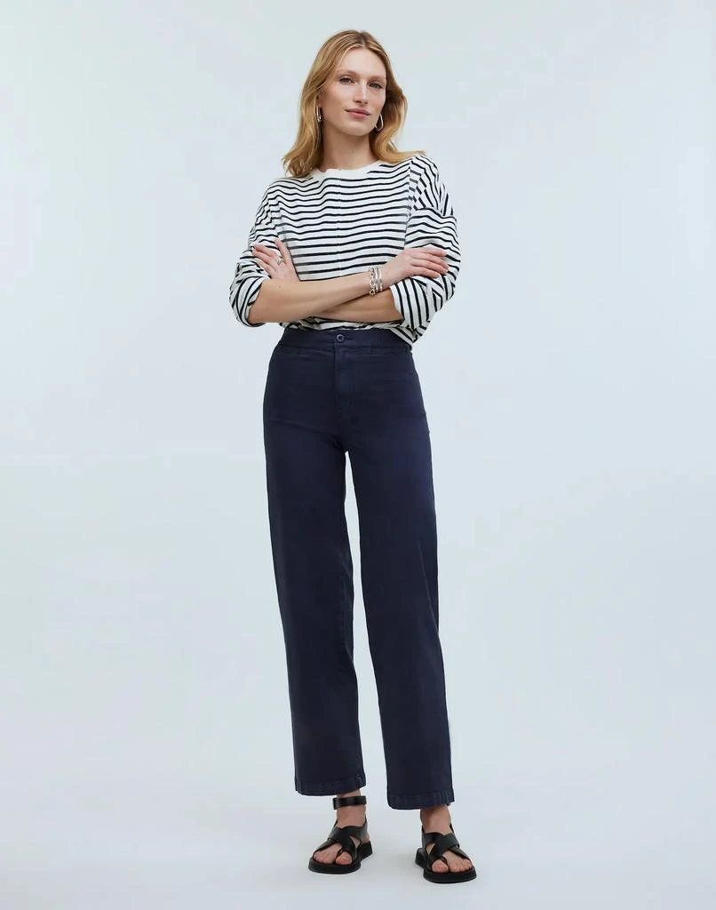 Madewell The Emmett Wide-Leg Crop Pant: Welt Pocket Edition 1