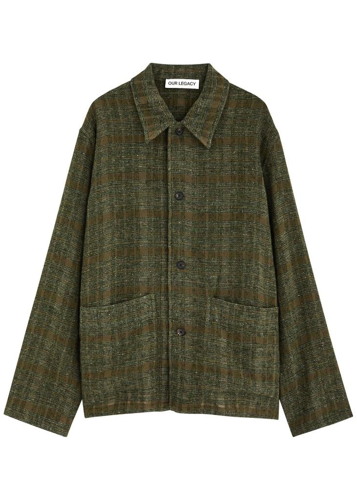 Our Legacy Haven checked knitted overshirt 1