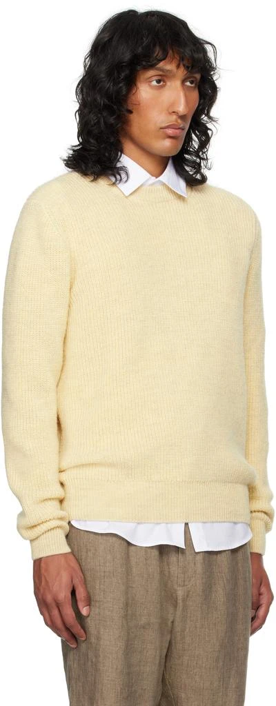 Sunspel Off-White Luxury British Wool Sweater 2