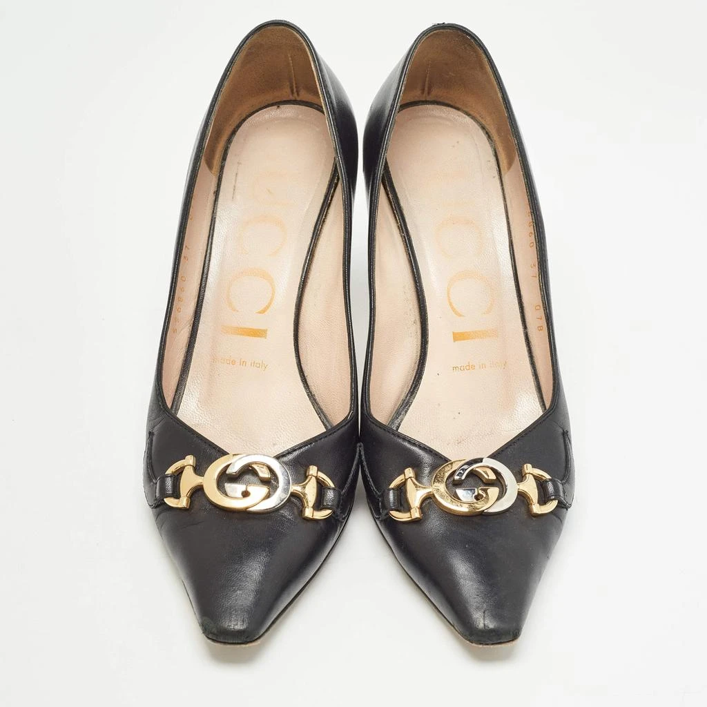 Gucci Gucci Black Leather GG Zumi Pumps Size 37 3