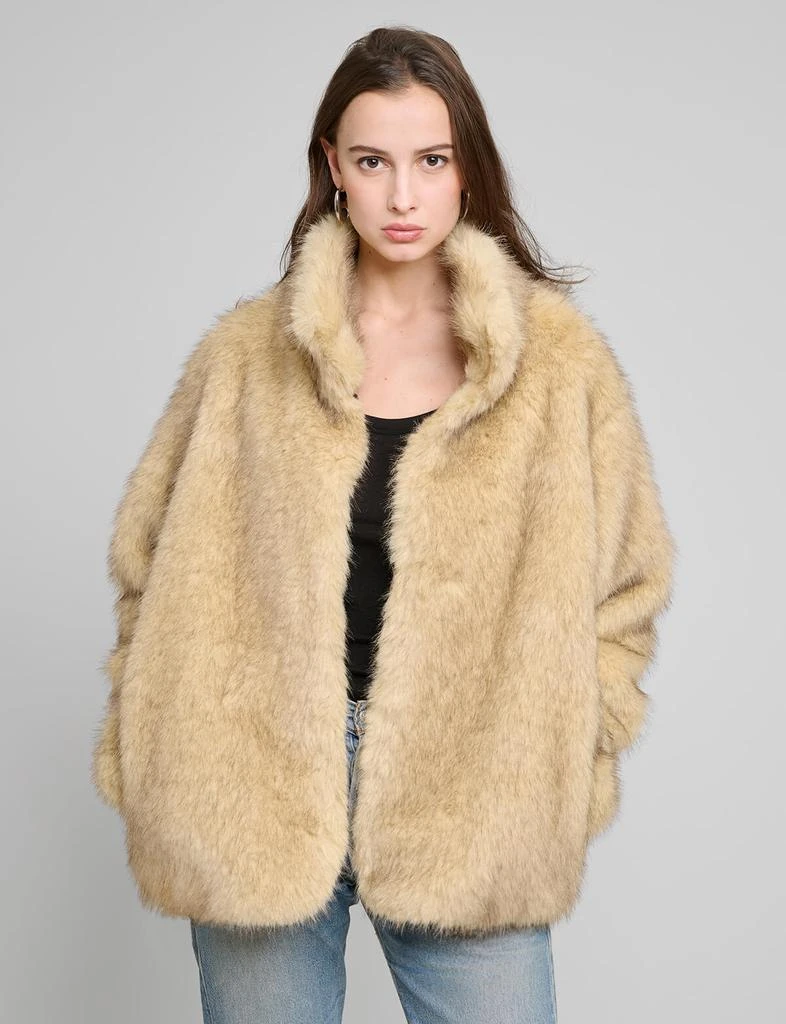 Pixie Market Beige Faux Fur Jacket 6