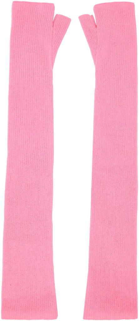 Sinéad O’Dwyer Pink Fingerless Opera Gloves