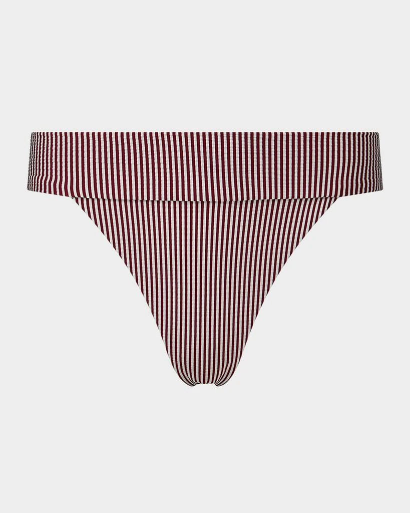 Onia Seersucker Stripe Karina Bikini Bottoms 1