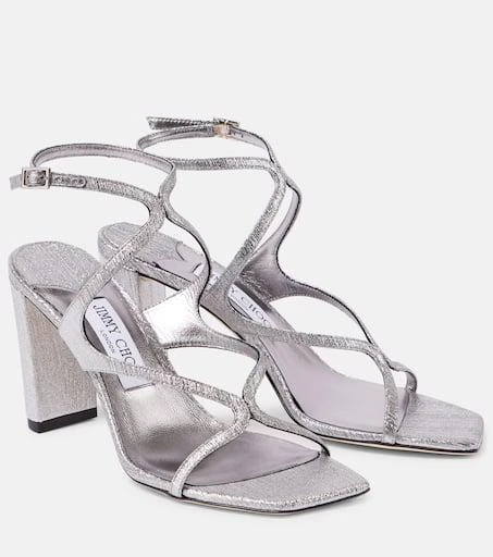 Jimmy Choo Azie 85 metallic leather sandals 1
