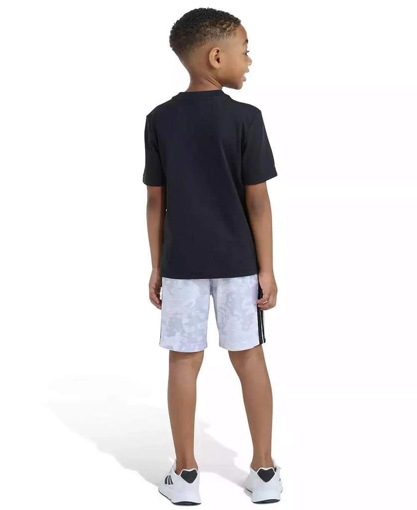 Adidas Boys
 2T-7 T-Shirt and Printed Camo Shorts, 2-Piece Set 4