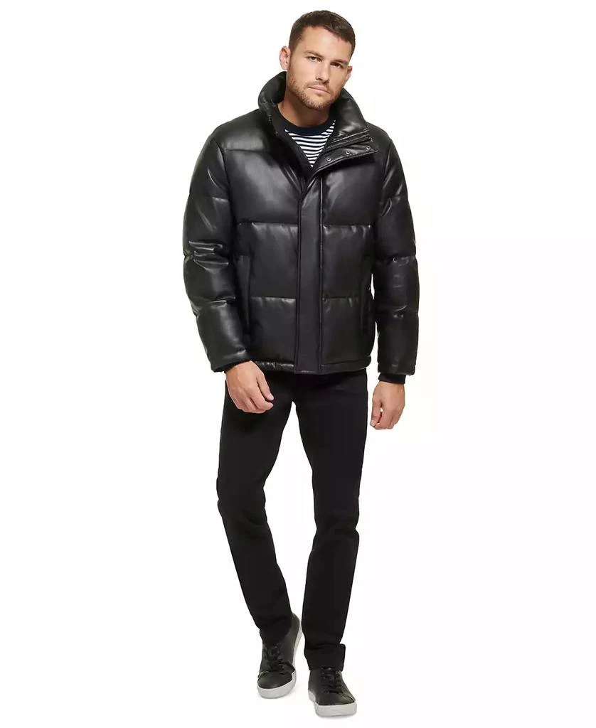 Calvin Klein Men's Faux Leather Classic Puffer Jacket 3