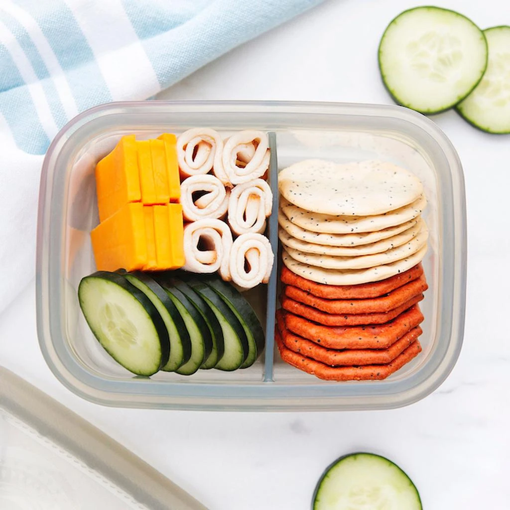 MNML Silicone Food Storage Container with Divider Set of 6 - 700 ml - Grey 5