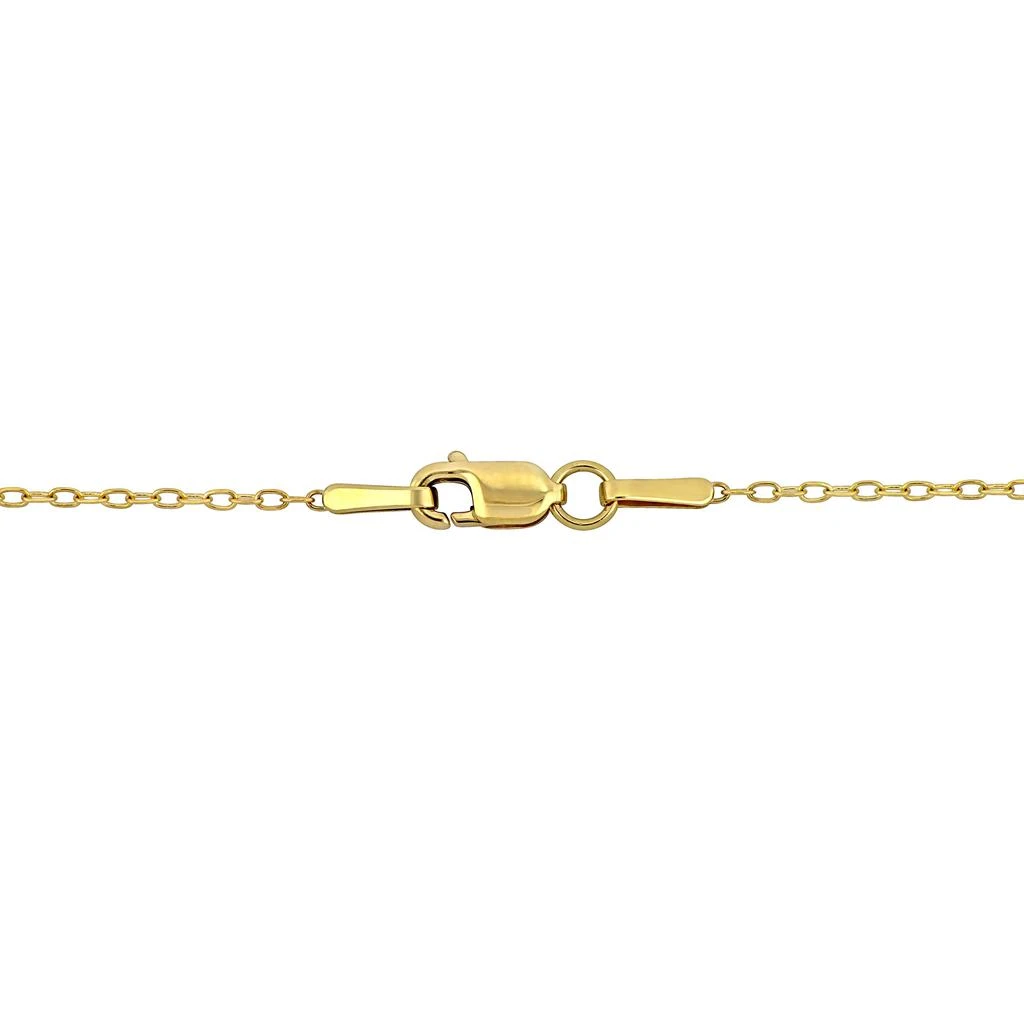 Mimi & Max Dog Tag Necklace in 10k Two-Tone Yellow and White Gold-18 in 5
