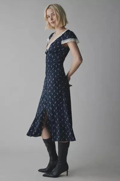 Kimchi Blue Kimchi Blue Faye Lace Trim Button-Down Midi Dress 4
