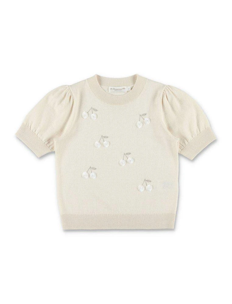 Bonpoint Bonpoint	Leola Hand-Embroidered Sequins Balloon Sleeved Jumper
