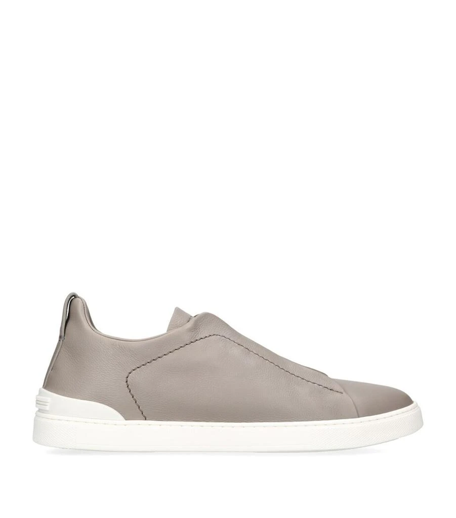 Zegna Leather Triple Stitch SECONDSKIN Sneakers 1