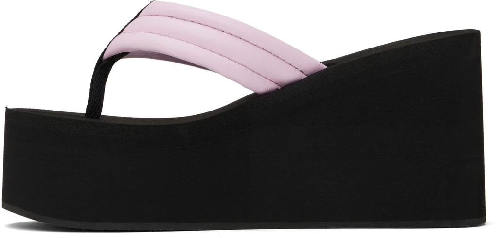 COPERNI Black & Pink Branded Wedge Sandals 3