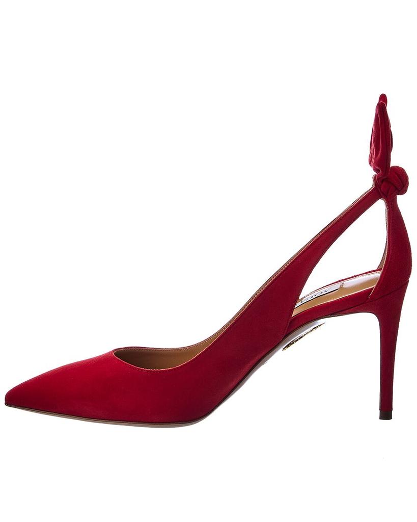 Aquazzura Aquazzura Bow Tie 85 Suede Pump