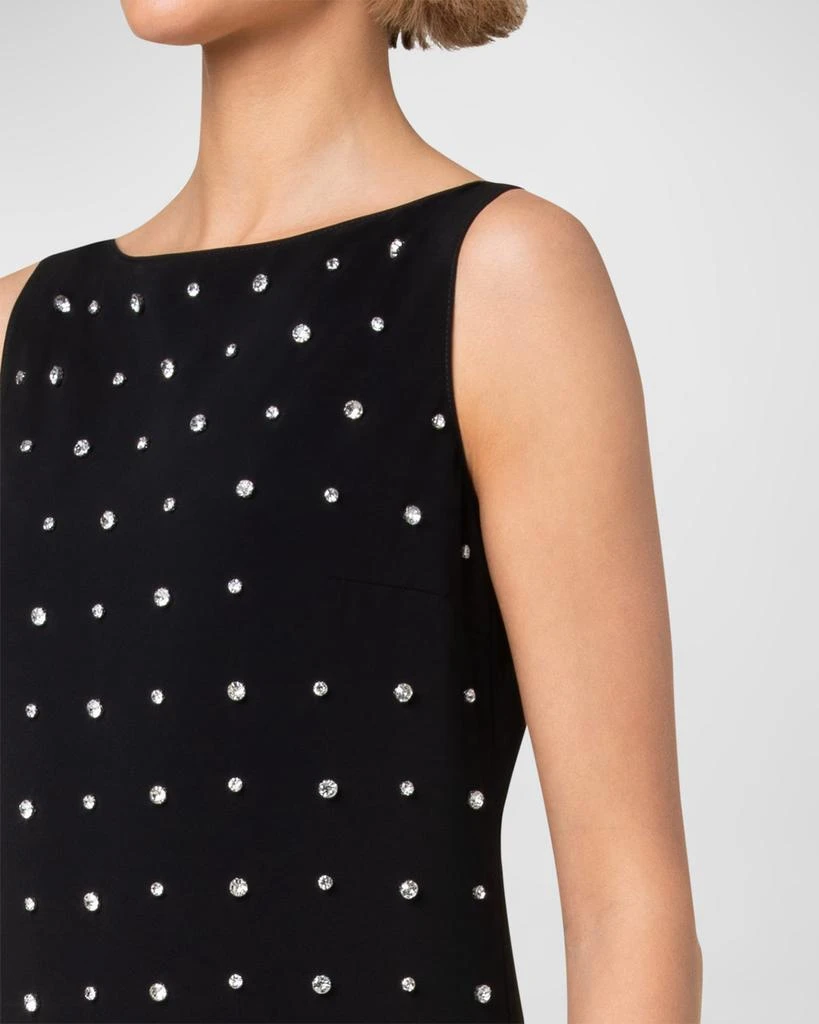 Akris Lasercut Crepe Tunic Dress with Crystal Studded Embellishment 5