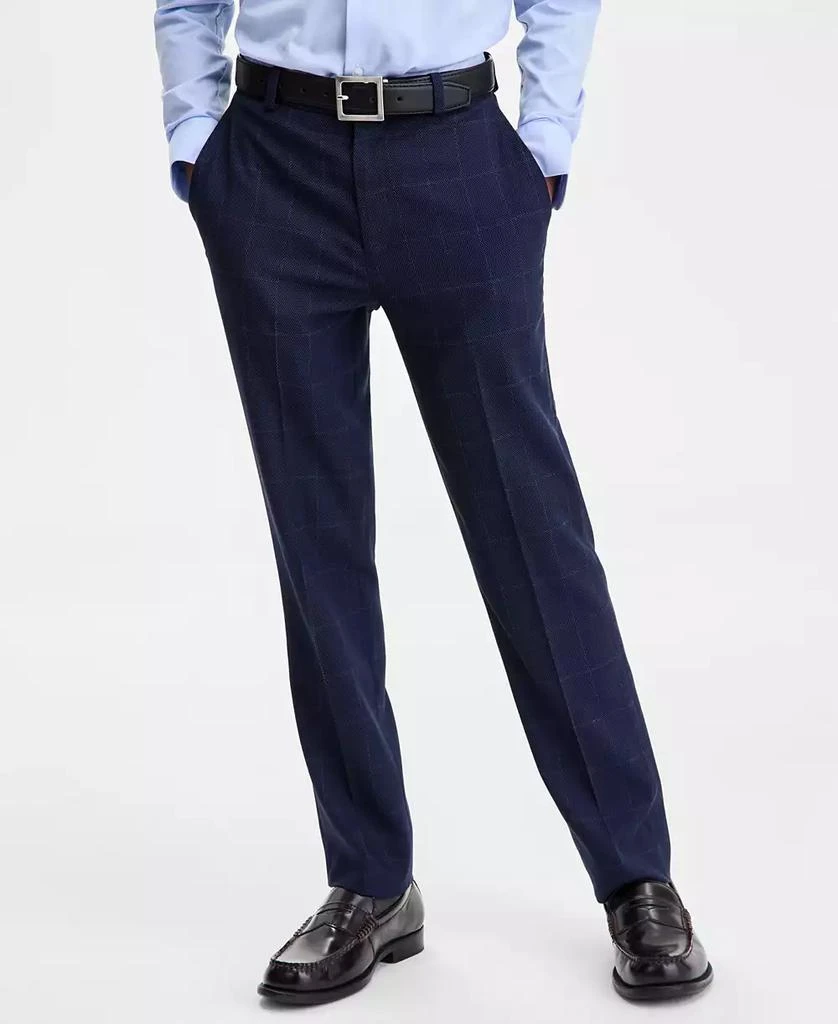 B By Brooks Brothers Boys 8-20 Blue Birdseye Window Classic Pants 1