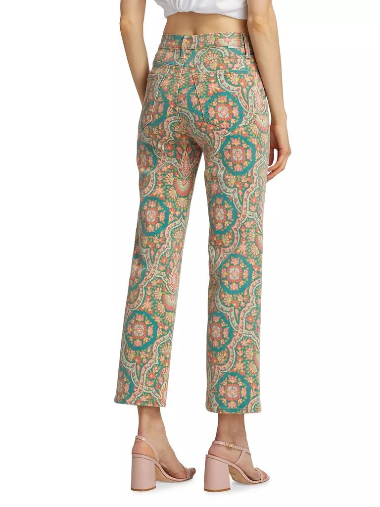 MOTHER Rambler Printed Ankle-Crop Jeans 5