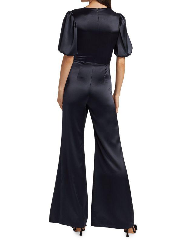 Galvan Eden Tie-Waist Wide-Leg Jumpsuit