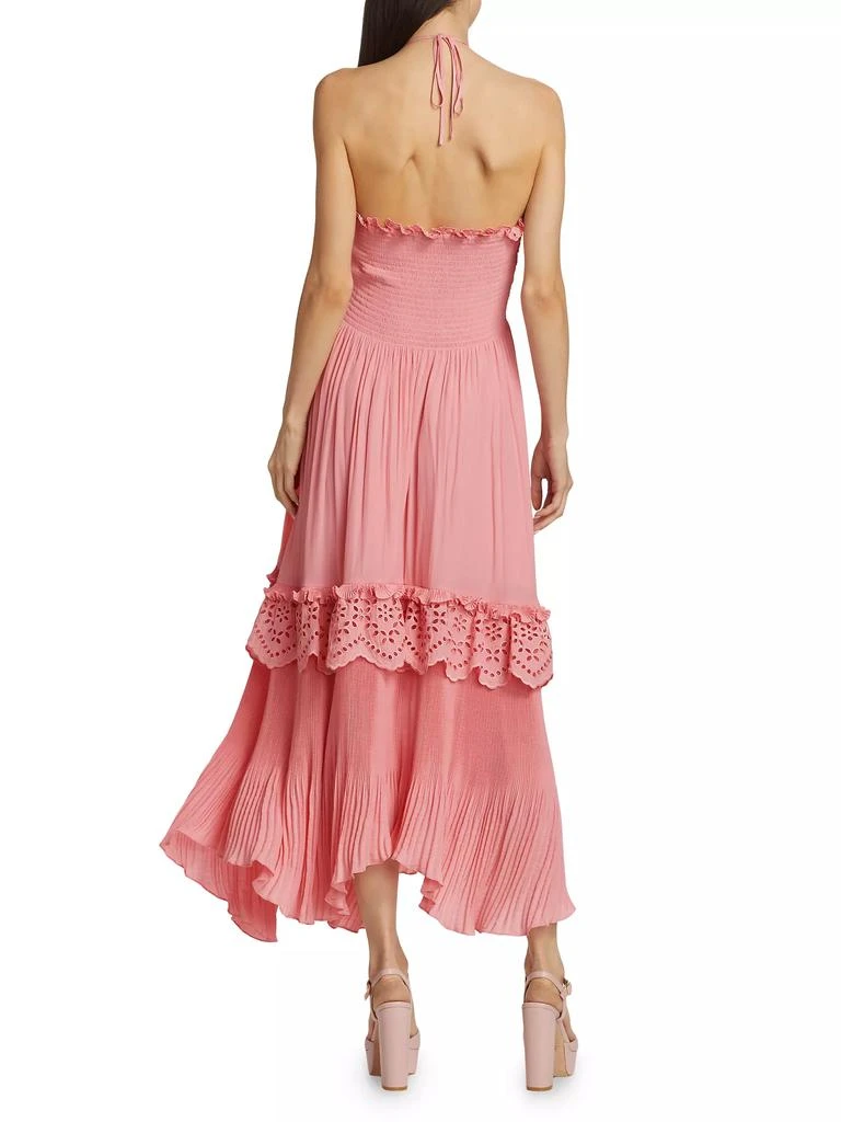 Ramy Brook Dulce Pleated Halter Maxi Dress 5