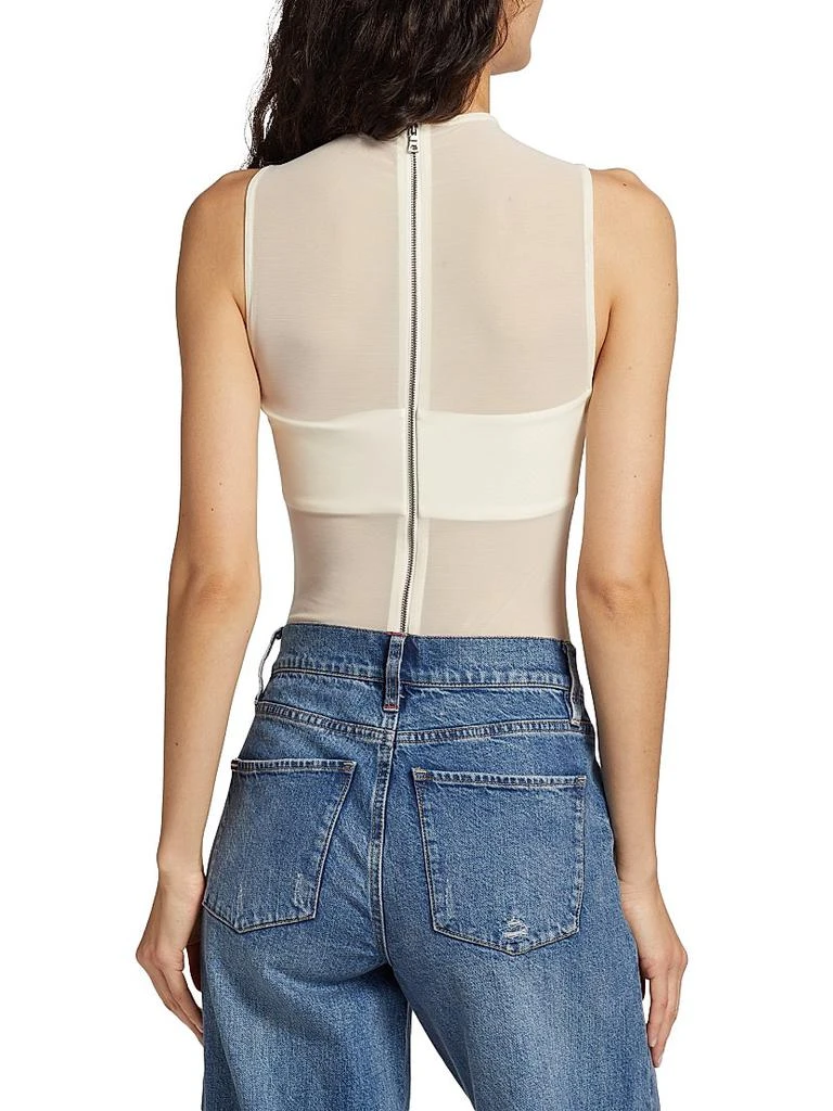 Alice + Olivia Nichol Mesh Sleeveless Bodysuit 5