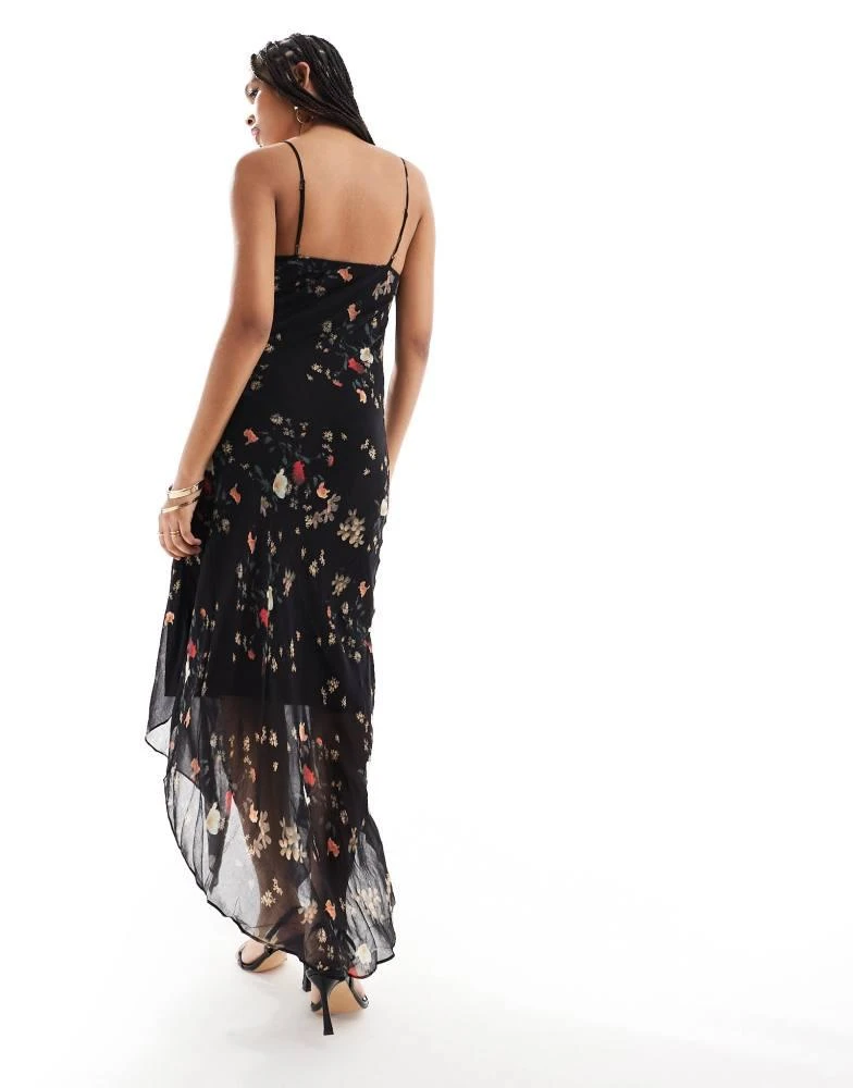 ALL SAINTS AllSaints Charlotte Kora maxi dress in black 3
