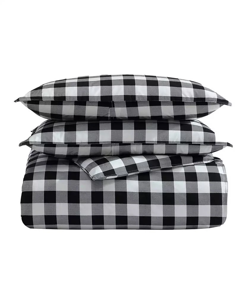 Eddie Bauer Mountain Plaid Cotton Reversible 3 Piece Duvet Cover Set 7