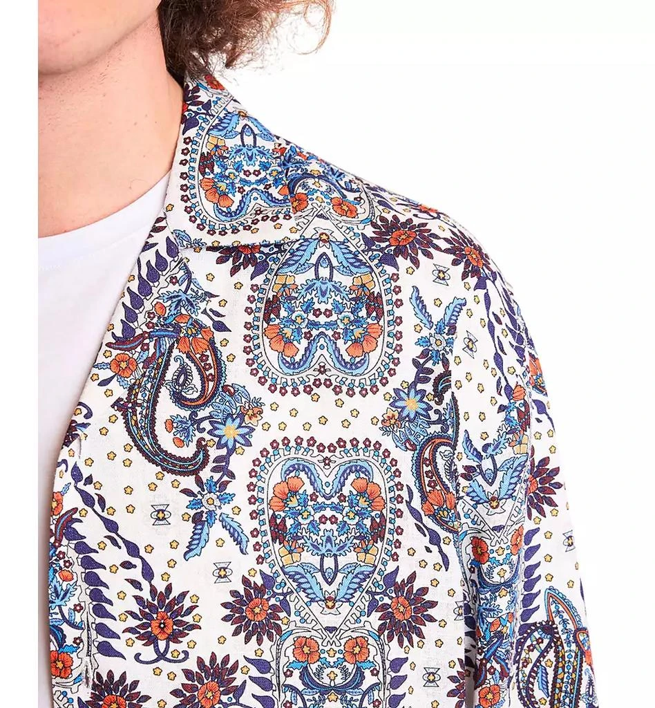 Paisley & Gray Men's Slim Fit Long Sleeve Paisley Button-Front Camp Shirt 3