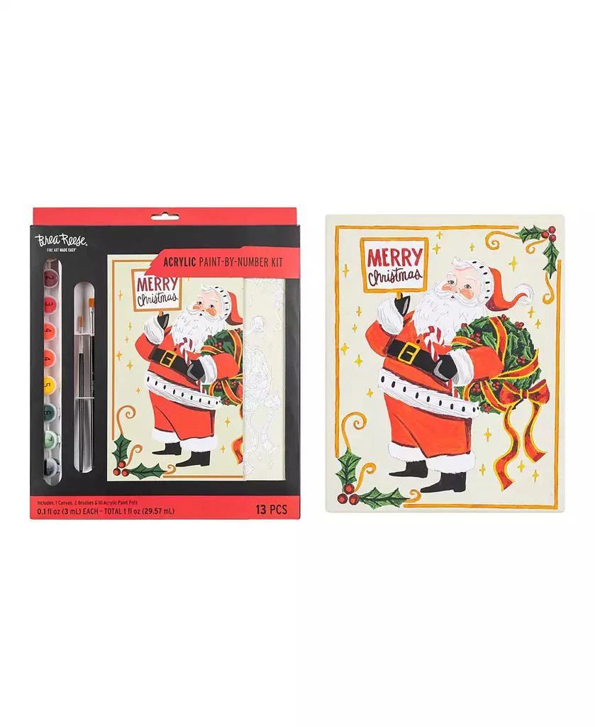 Brea Reese Acrylic Paint-By-Number Kit - Santa 3