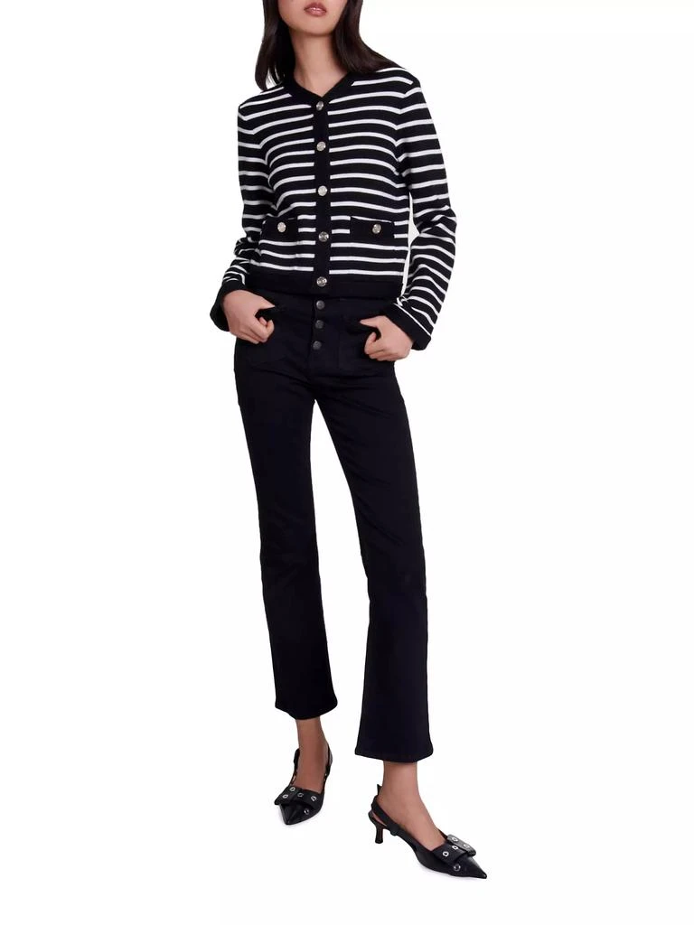 Maje Striped Cardigan 2