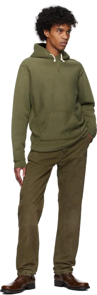 RRL Khaki Garment-Dyed Hoodie 4