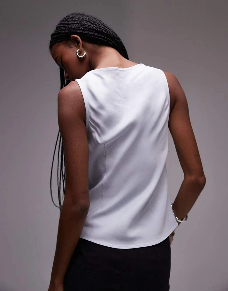 Topshop Topshop twist strap sleeveless top in icey blue 3