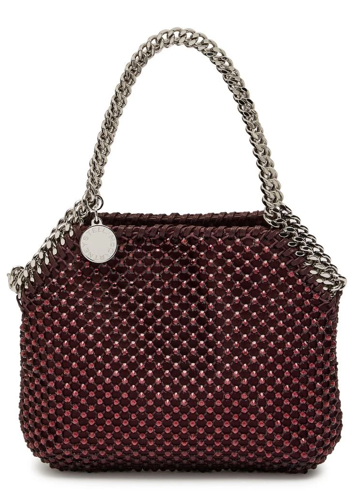 Stella McCartney Crystal-embellished mesh top handle bag 1