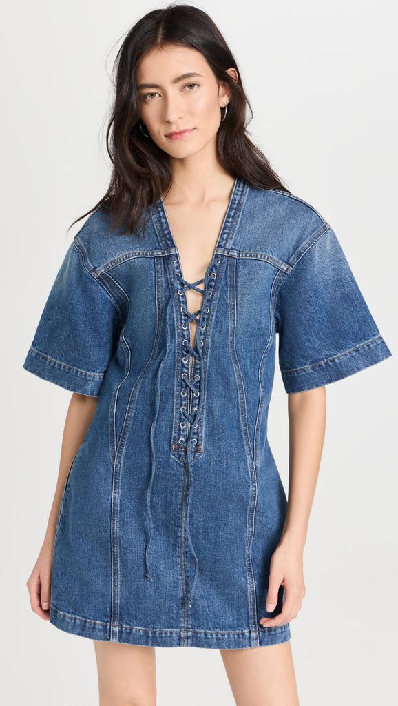 Stella McCartney Mid Blue Vintage Lacing Dress