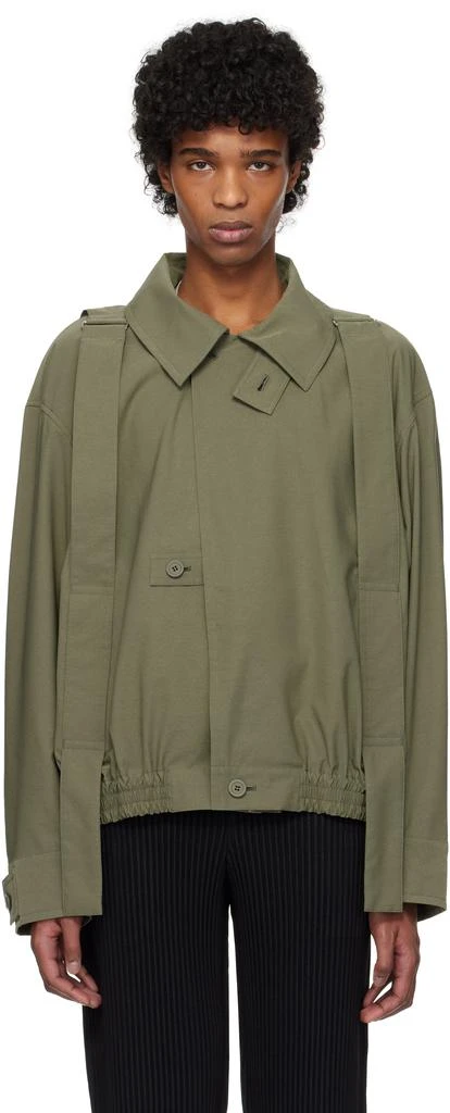 Homme Plissé Issey Miyake Khaki Parachute Blouson Jacket 1