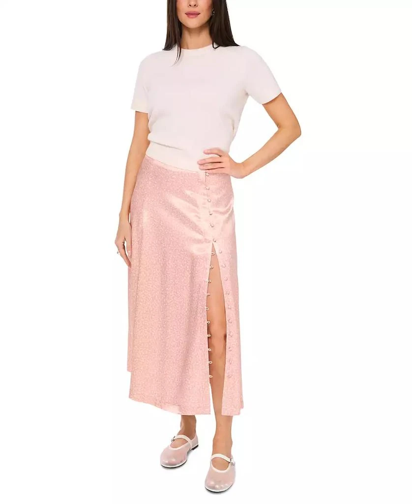 1. State Women's Printed Button-Trim Midi Skirt 5