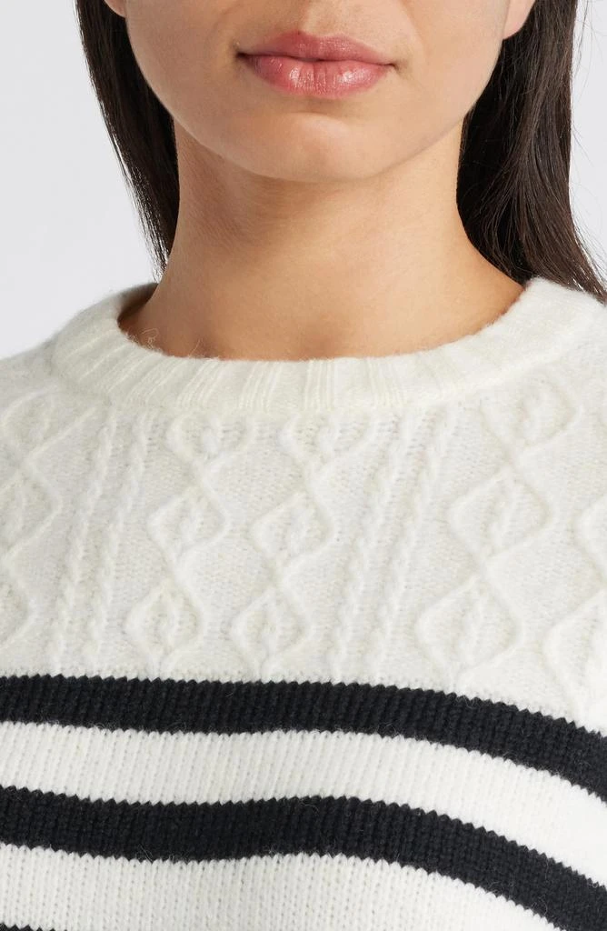 Caslon Stripe Crewneck Sweater 4