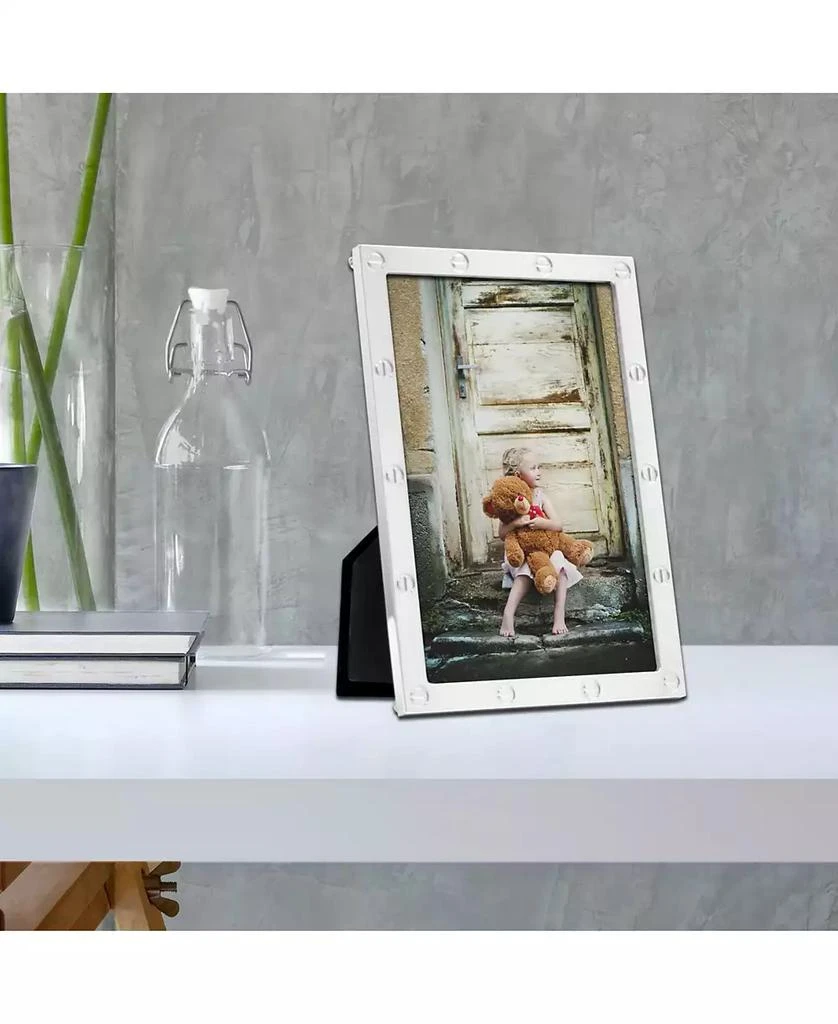 Lawrence Frames High Quality Polished Cast Metal Picture Frame - Screw Head Design, 5" x 7" 5