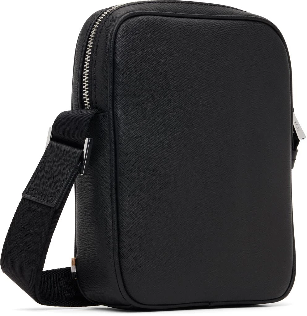 Hugo Boss Black Zip Large Leather Messenger Bag 3