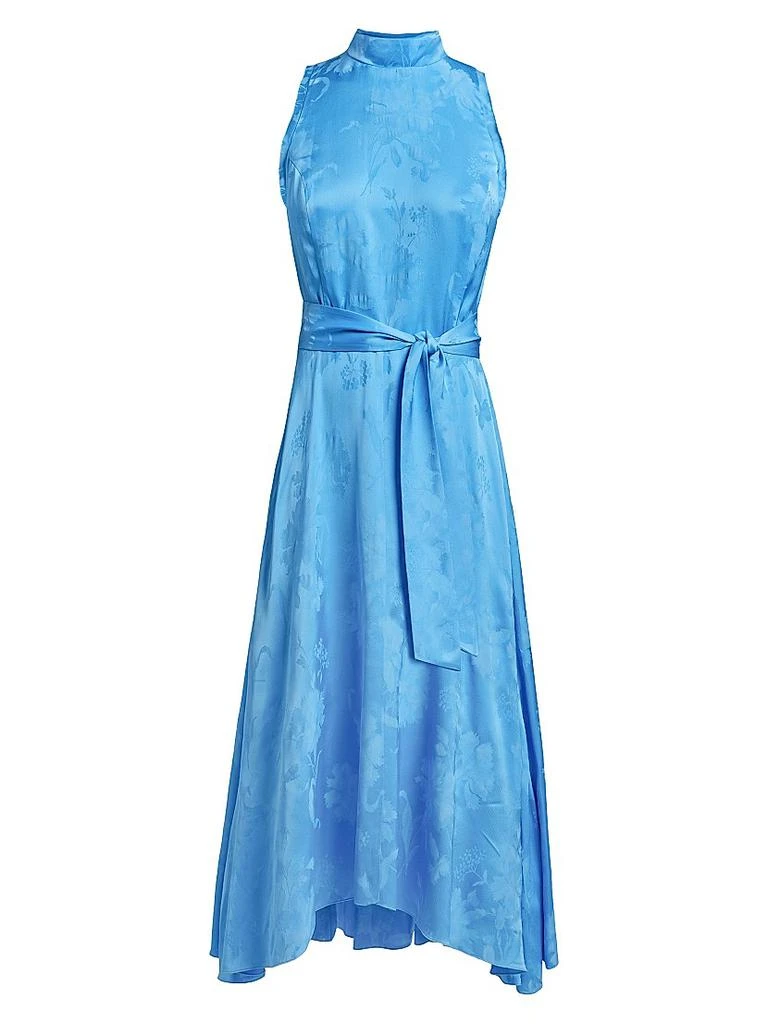 Santorelli Taylor Belted Jacquard Midi-Dress 1