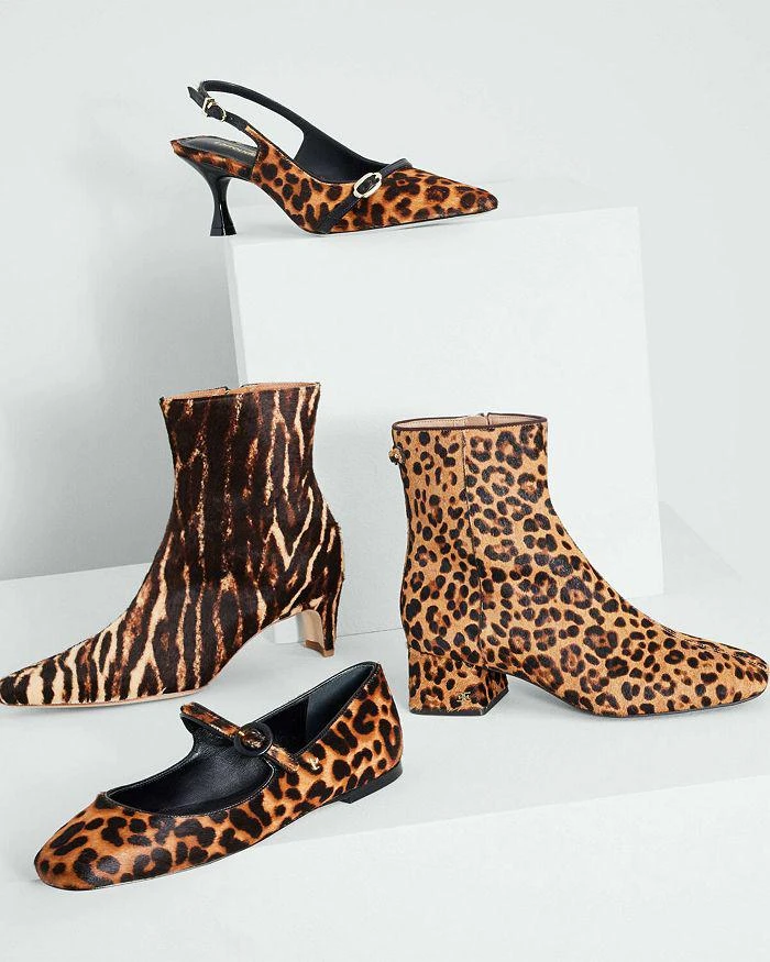 Sam Edelman Women's Paige 2 Square Toe Printed Block Heel Ankle Booties 2