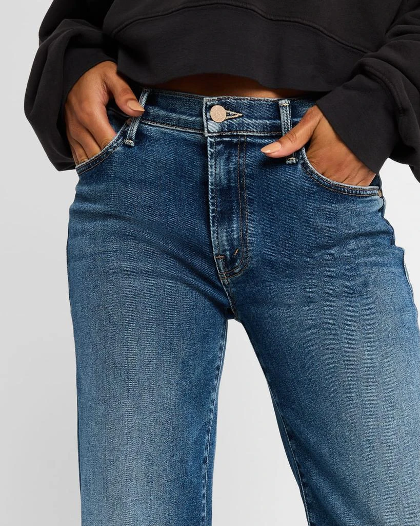MOTHER The Mid-Rise Rambler Zip Ankle Fray Jeans 5
