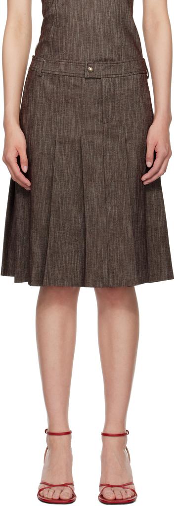 Paloma Wool Brown Lai Midi Skirt