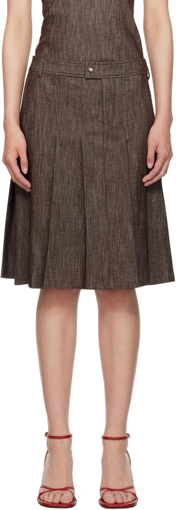 Paloma Wool Brown Lai Midi Skirt 1