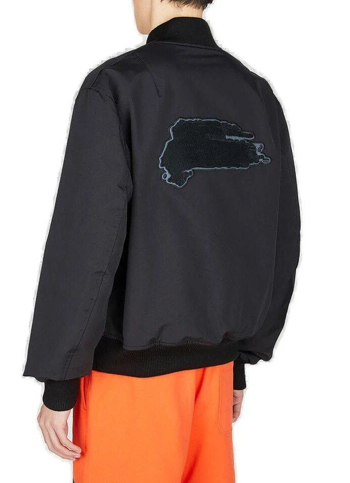 Y-3 Y-3 Logo-Patch Snapped Bomber Jacket 2