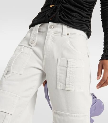 BLUMARINE Low-rise denim cargo pants 4