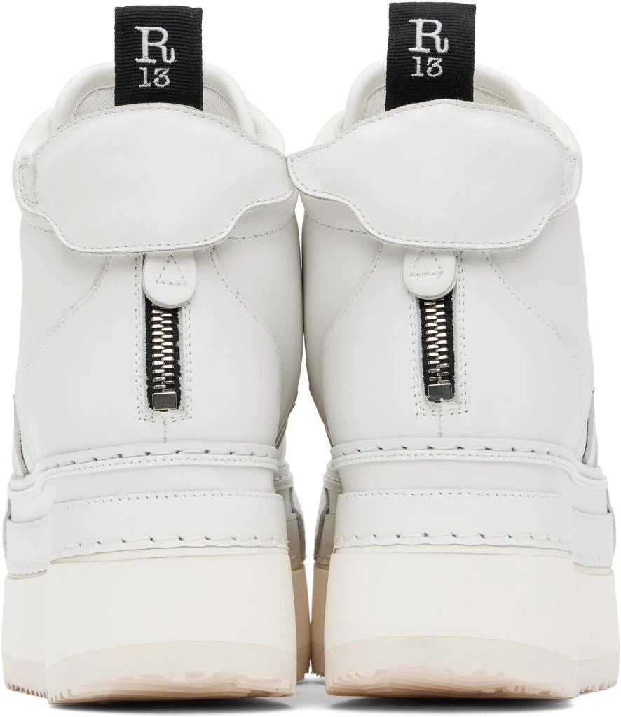 R13 White Riot Leather High Top Sneakers 2